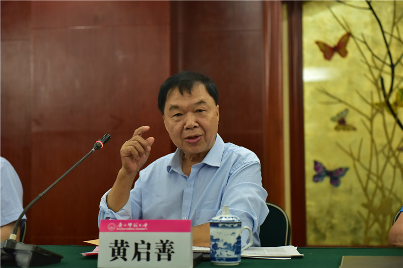 廣西壯族自治區博物館原館長(cháng)、研究館員黃啟善發(fā)言（郭倩 攝）.JPG